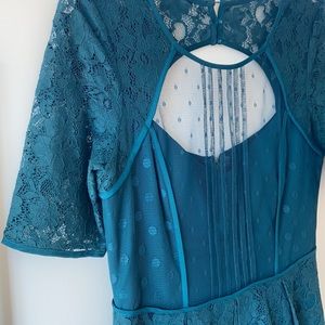 BGBG Max Azria teal evening dress